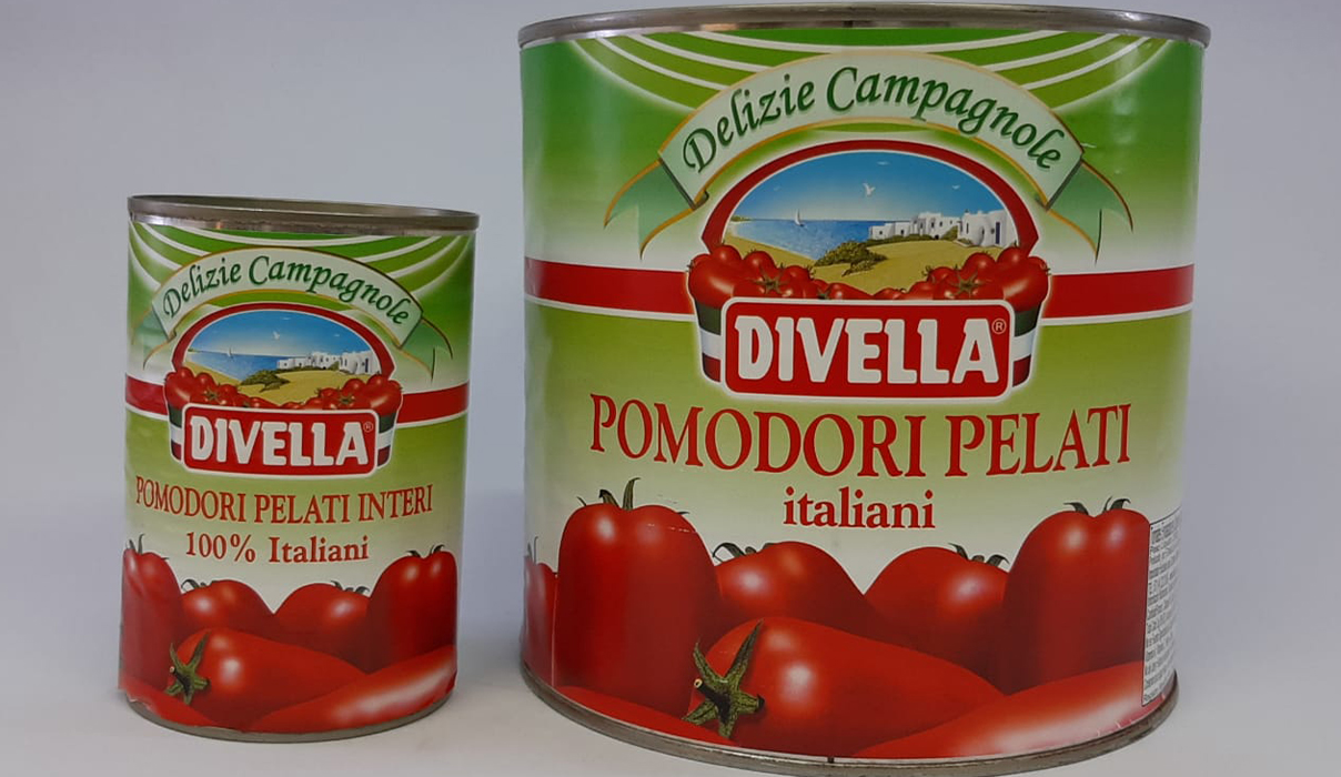 divella en tamaño grande y pequeño